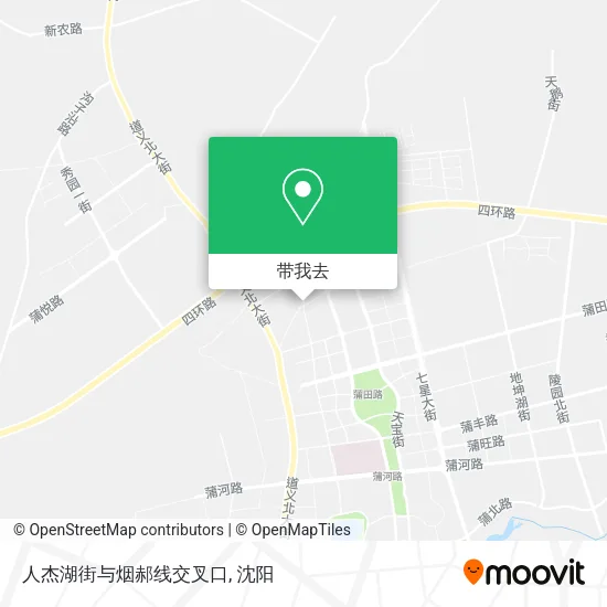 人杰湖街与烟郝线交叉口地图