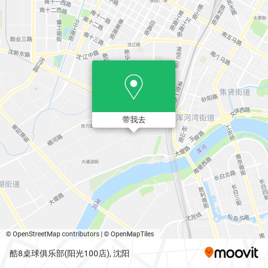 酷8桌球俱乐部(阳光100店)地图