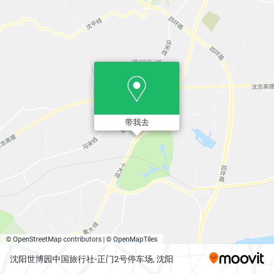 沈阳世博园中国旅行社-正门2号停车场地图