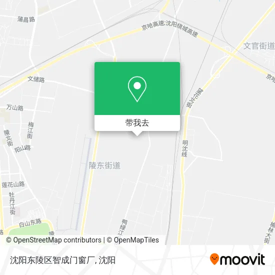 沈阳东陵区智成门窗厂地图