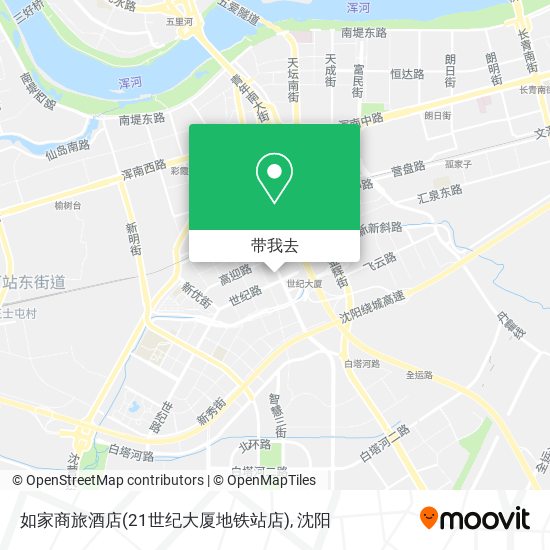 如家商旅酒店(21世纪大厦地铁站店)地图