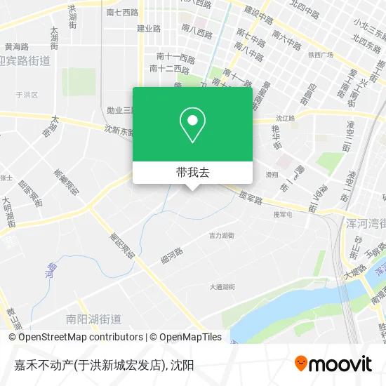 嘉禾不动产(于洪新城宏发店)地图