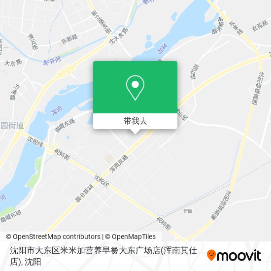 沈阳市大东区米米加营养早餐大东广场店(浑南其仕店)地图