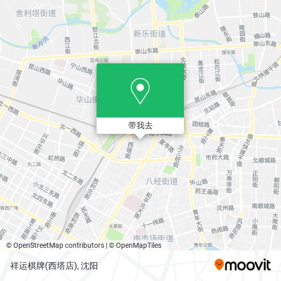 祥运棋牌(西塔店)地图