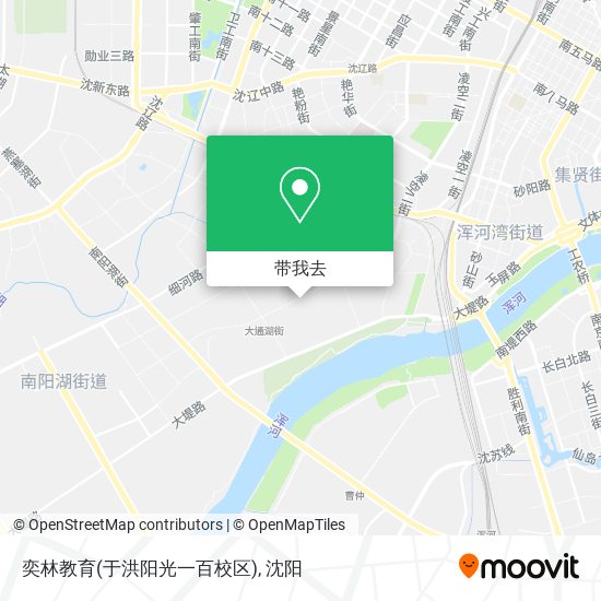奕林教育(于洪阳光一百校区)地图