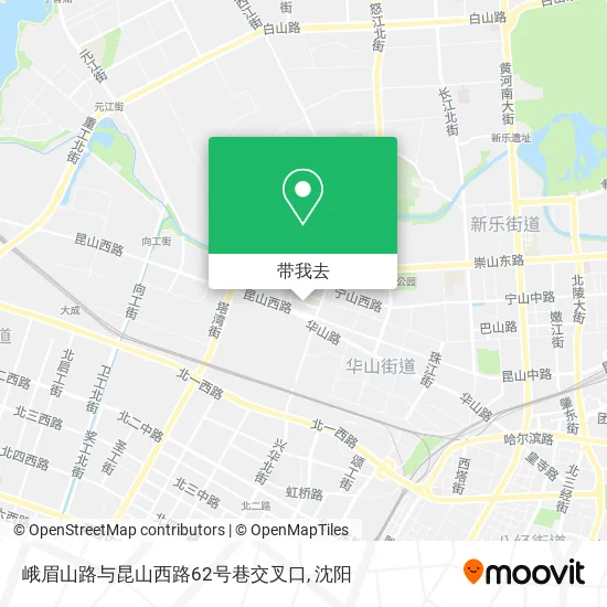峨眉山路与昆山西路62号巷交叉口地图