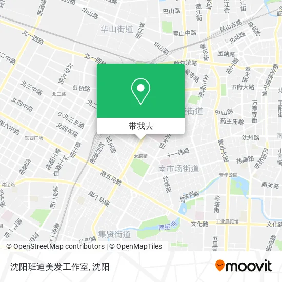 沈阳班迪美发工作室地图