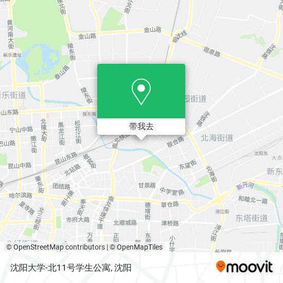 沈阳大学-北11号学生公寓地图