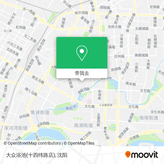 大众浴池(十四纬路店)地图