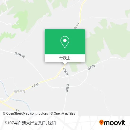S107与白清大街交叉口地图