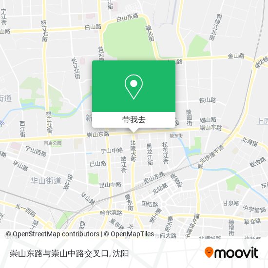 崇山东路与崇山中路交叉口地图