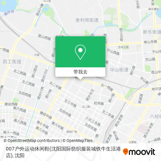 007户外运动休闲鞋(沈阳国际纺织服装城铁牛生活港店)地图