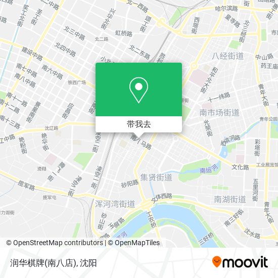 润华棋牌(南八店)地图