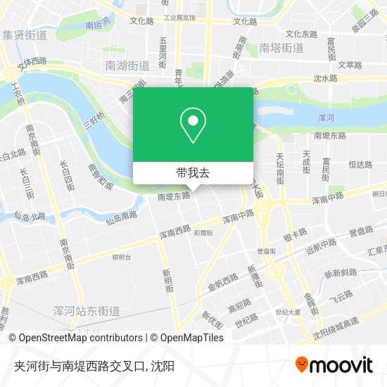 夹河街与南堤西路交叉口地图