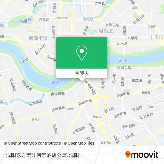 沈阳东方宏旺河景酒店公寓地图