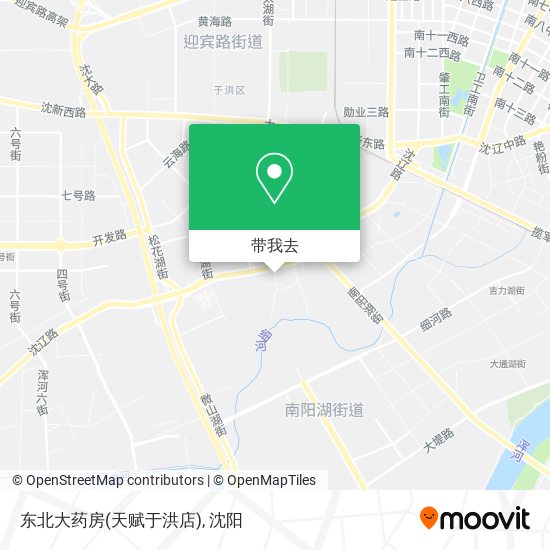 东北大药房(天赋于洪店)地图