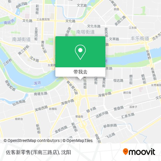 佐客新零售(浑南三路店)地图