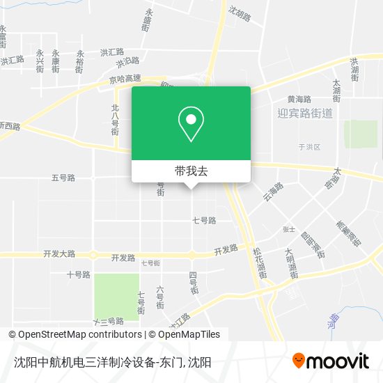 沈阳中航机电三洋制冷设备-东门地图