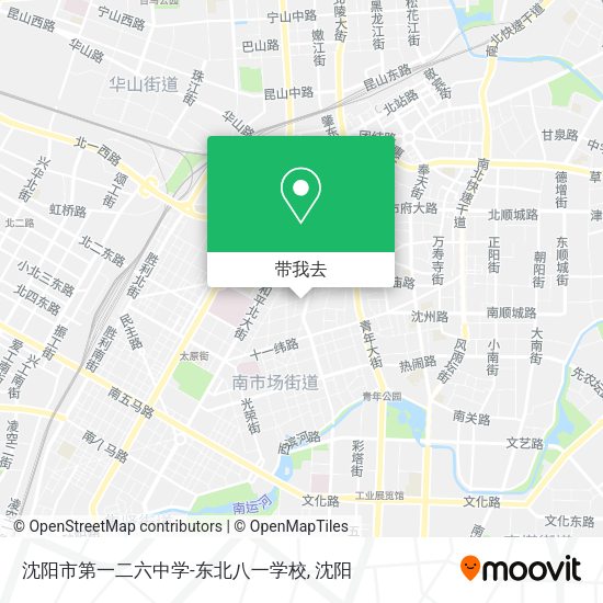 沈阳市第一二六中学-东北八一学校地图
