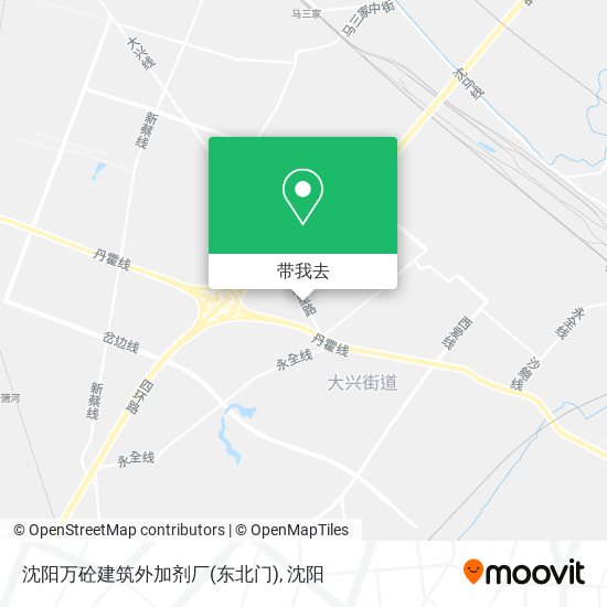 沈阳万砼建筑外加剂厂(东北门)地图