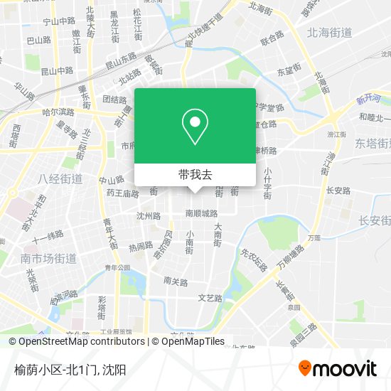 榆荫小区-北1门地图