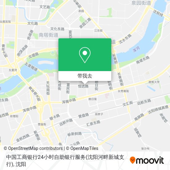 中国工商银行24小时自助银行服务(沈阳河畔新城支行)地图