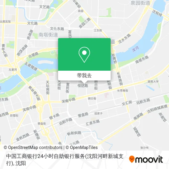 中国工商银行24小时自助银行服务(沈阳河畔新城支行)地图
