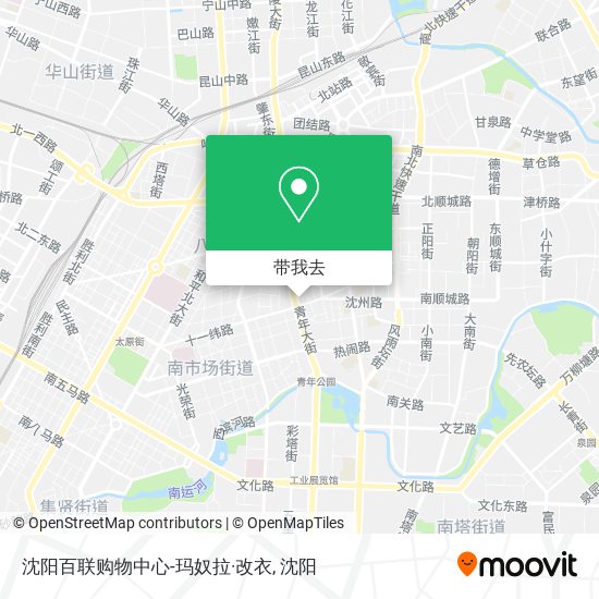 沈阳百联购物中心-玛奴拉·改衣地图