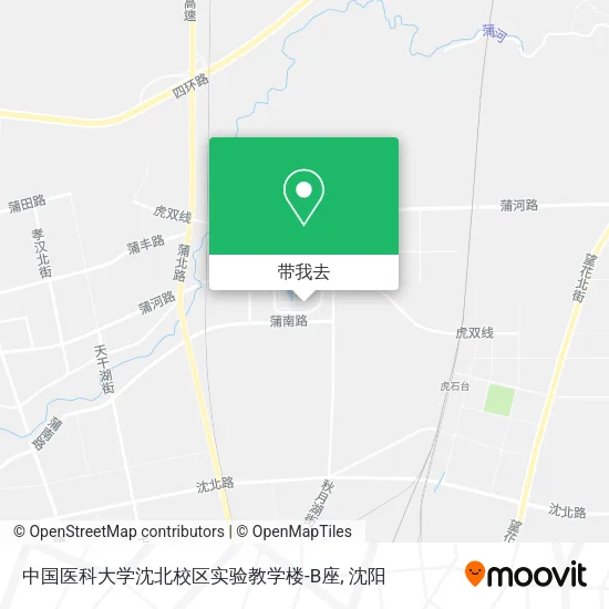 中国医科大学沈北校区实验教学楼-B座地图