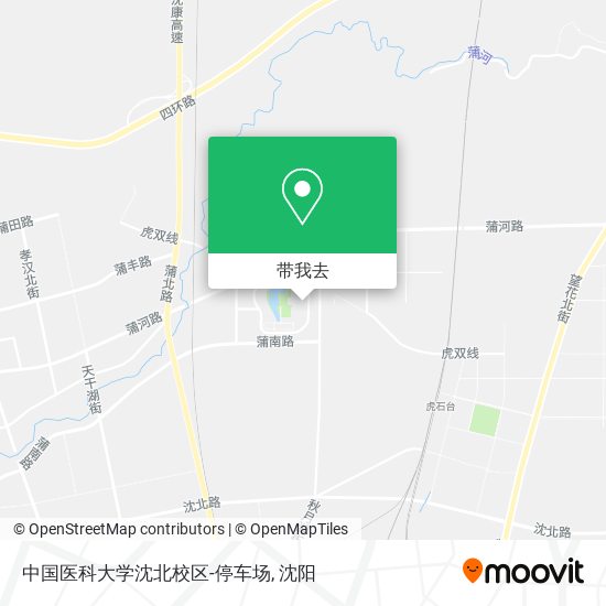 中国医科大学沈北校区-停车场地图