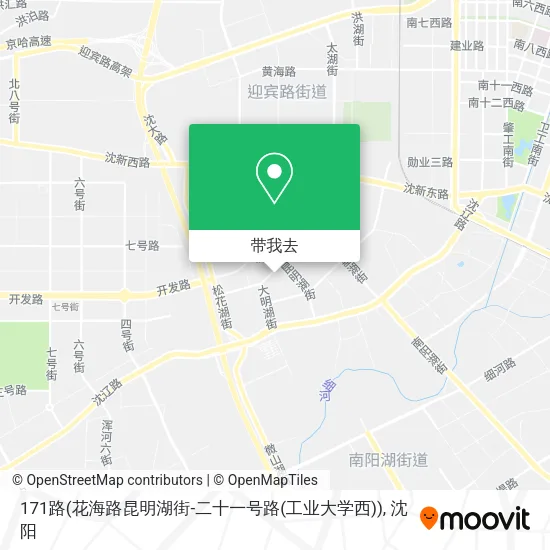 171路(花海路昆明湖街-二十一号路(工业大学西))地图