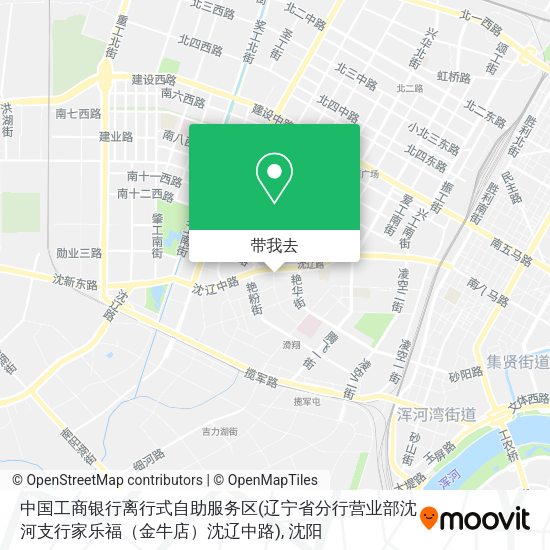 中国工商银行离行式自助服务区(辽宁省分行营业部沈河支行家乐福（金牛店）沈辽中路)地图