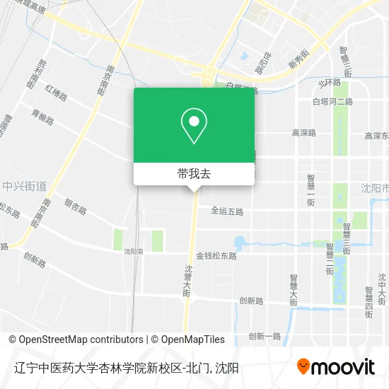 辽宁中医药大学杏林学院新校区-北门地图