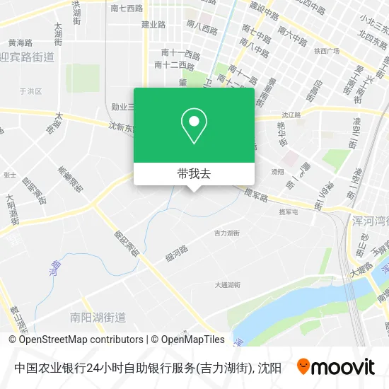 中国农业银行24小时自助银行服务(吉力湖街)地图