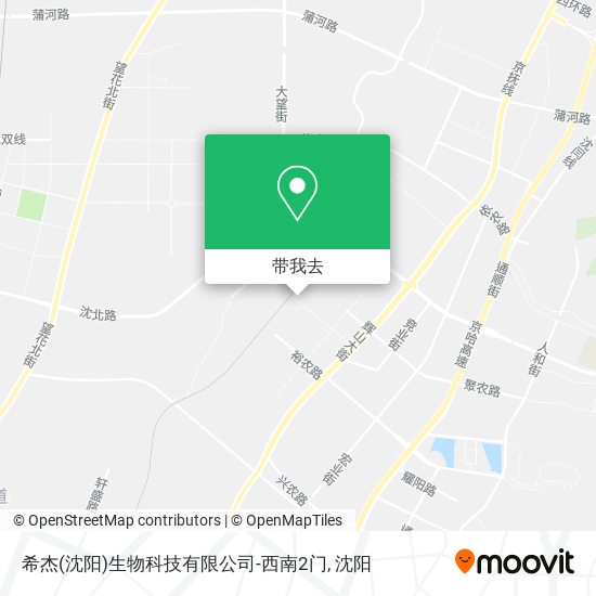 希杰(沈阳)生物科技有限公司-西南2门地图