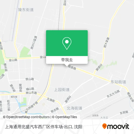 上海通用北盛汽车西厂区停车场-出口地图