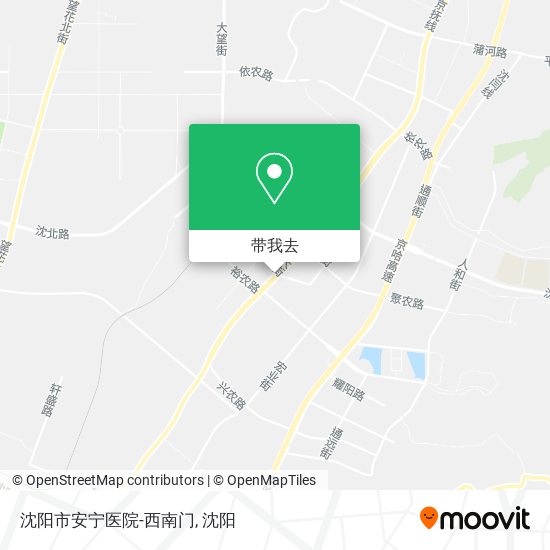 沈阳市安宁医院-西南门地图