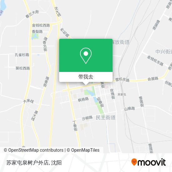 苏家屯泉树户外店地图