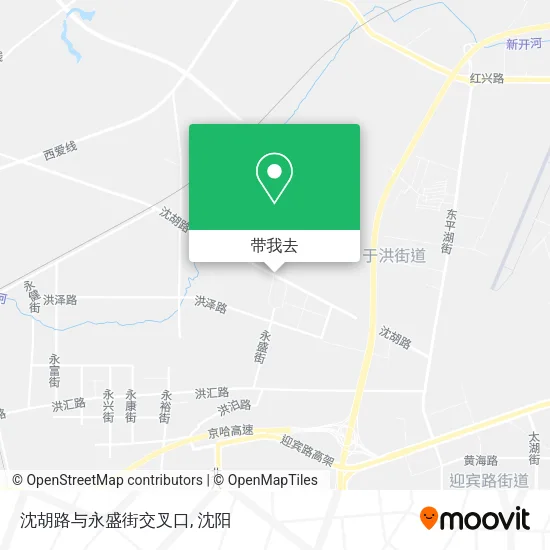 沈胡路与永盛街交叉口地图