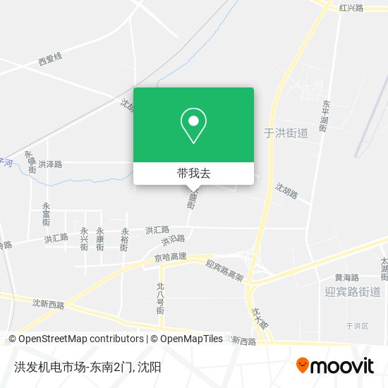 洪发机电市场-东南2门地图