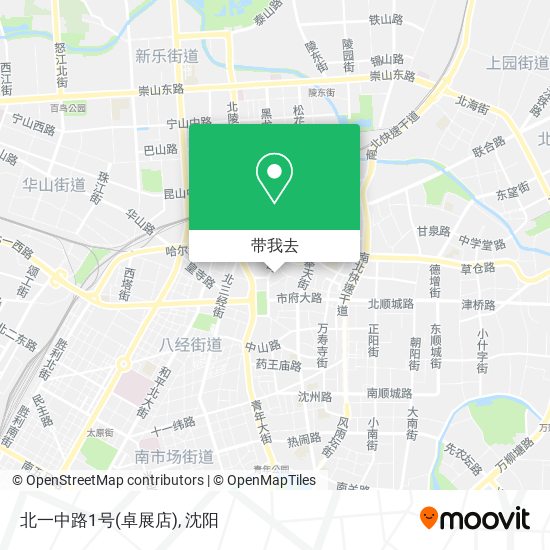 北一中路1号(卓展店)地图