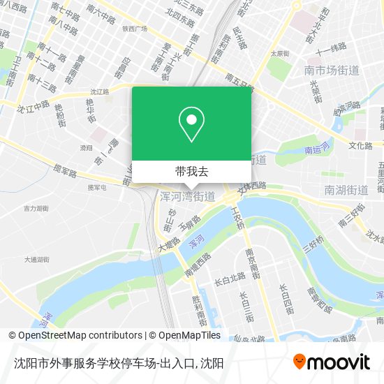 沈阳市外事服务学校停车场-出入口地图