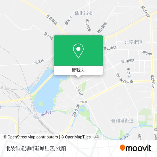 北陵街道湖畔新城社区地图