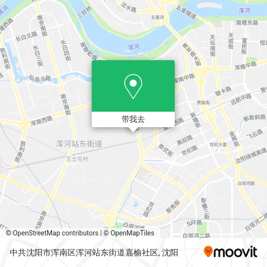 中共沈阳市浑南区浑河站东街道嘉榆社区地图