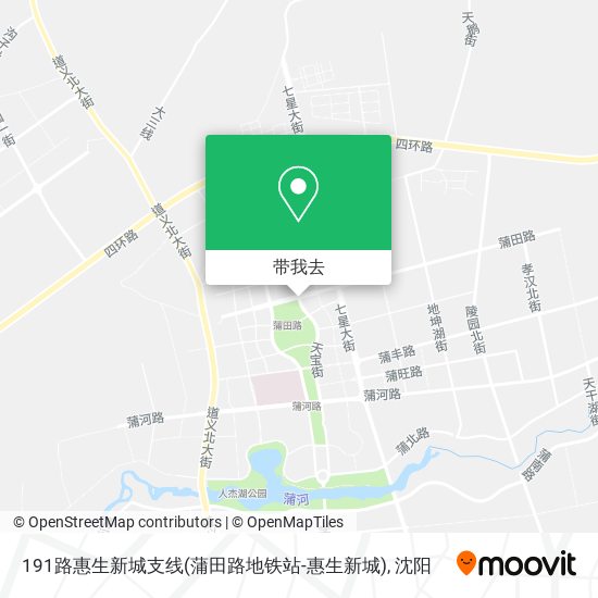 191路惠生新城支线(蒲田路地铁站-惠生新城)地图