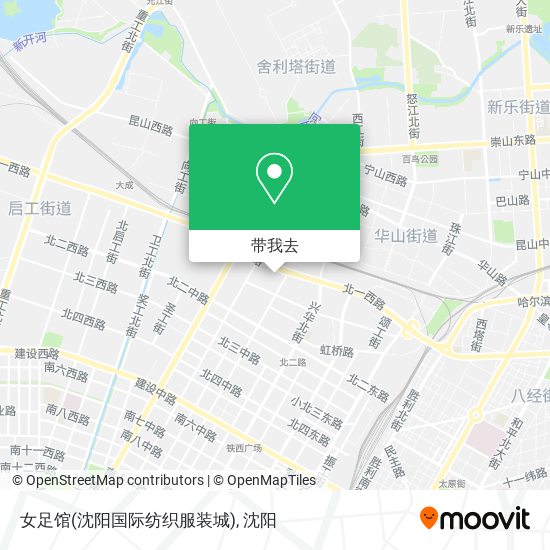 女足馆(沈阳国际纺织服装城)地图