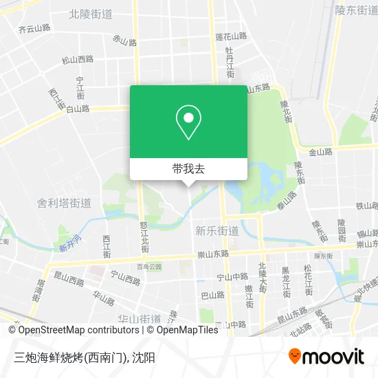 三炮海鲜烧烤(西南门)地图