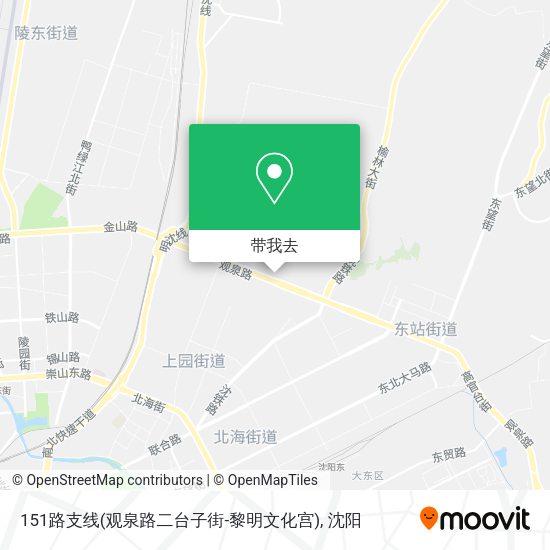 151路支线(观泉路二台子街-黎明文化宫)地图