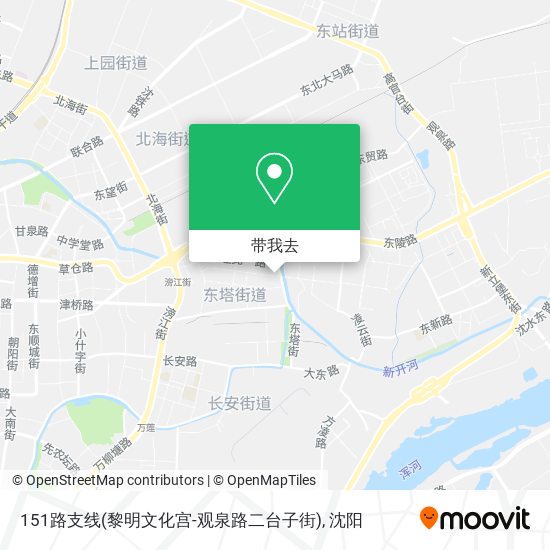 151路支线(黎明文化宫-观泉路二台子街)地图