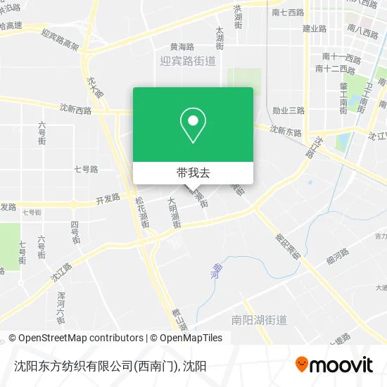 沈阳东方纺织有限公司(西南门)地图